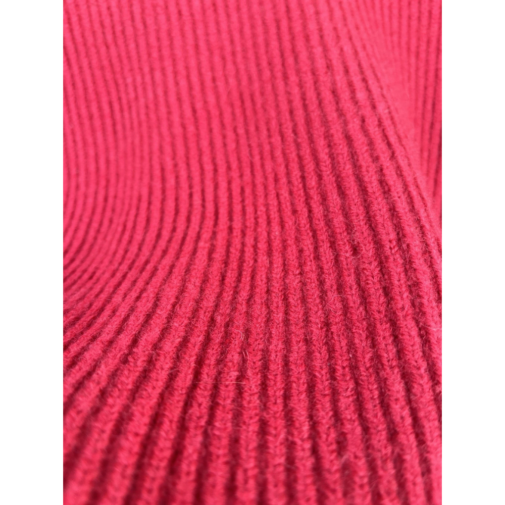 H&M Red Wool Ribbed Knit Sweater US 4 Cropped Slim Fit Long Sleeve - Picture 13 of 13